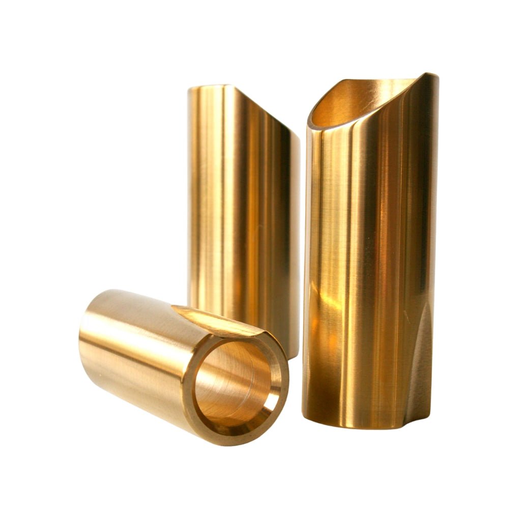 The Rock Slide Polished Brass Guitar Slide - Large Guitar Slides Sky Music
