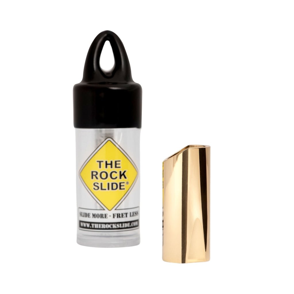 The Rock Slide Polished Brass Guitar Slide - Large Guitar Slides Sky Music