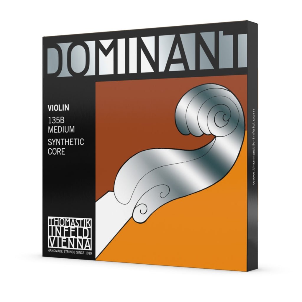 Thomastik 135B Dominant Violin 4/4 String Set - Stainless Steel 'e' Bowed Instrument Strings Sky Music