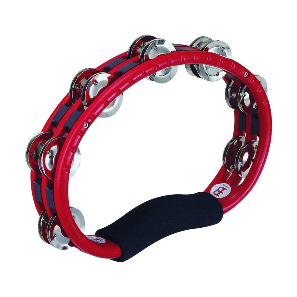 Meinl Hand Held Traditional Tambourine, Steel Jingles: Red - 2 Rows
