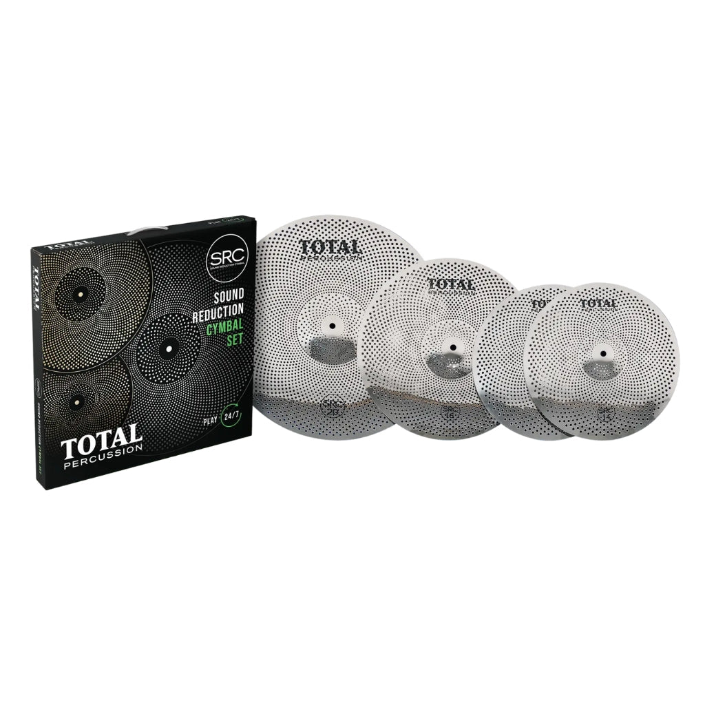 Total Percussion 14/16/20 SRC Box Set - Polished Silver Drum Cases Sky Music
