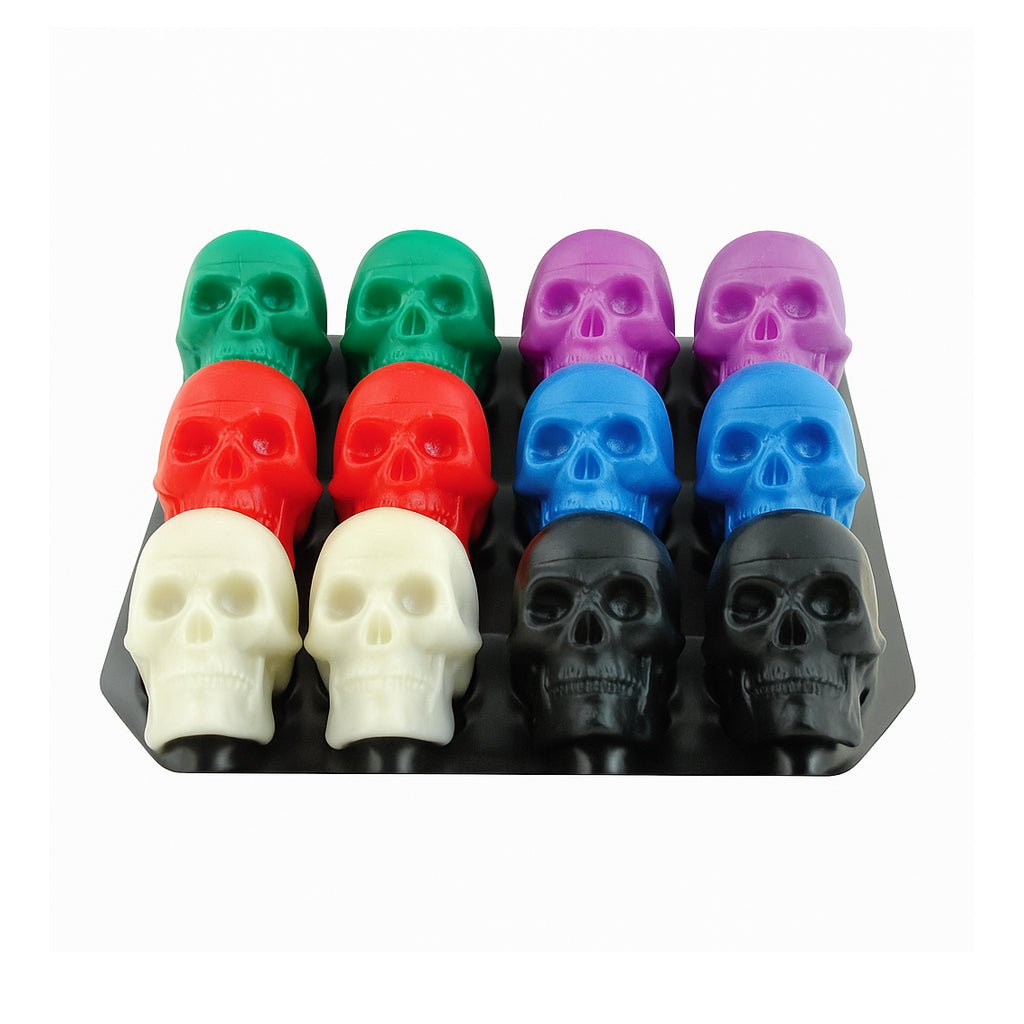 Trophy BeadBrain Skull Shaped Shaker - Glow In The Dark/Coloured Percussion Sky Music