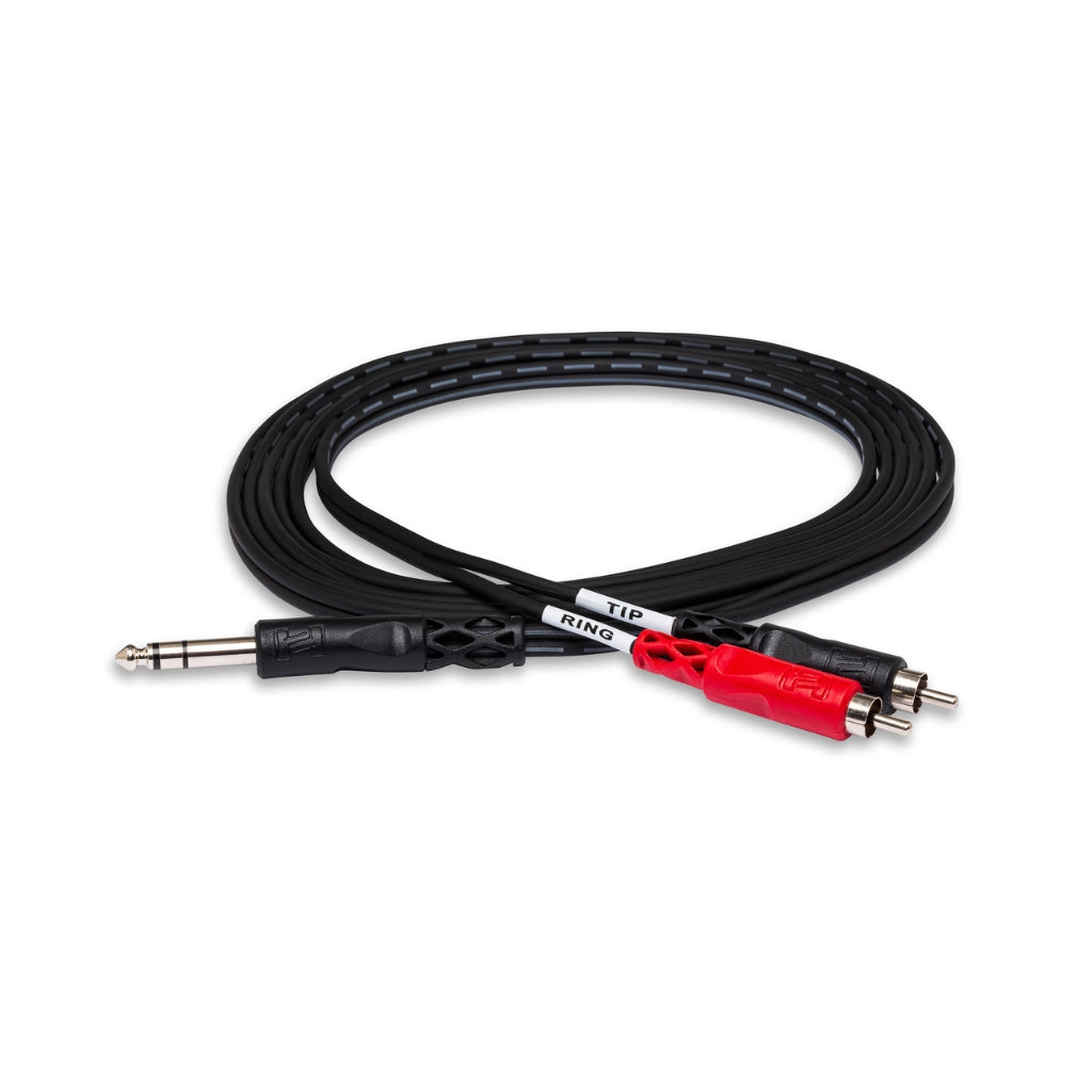 Hosa - 1/4 in TRS to Dual RCA - Insert Cable 1m