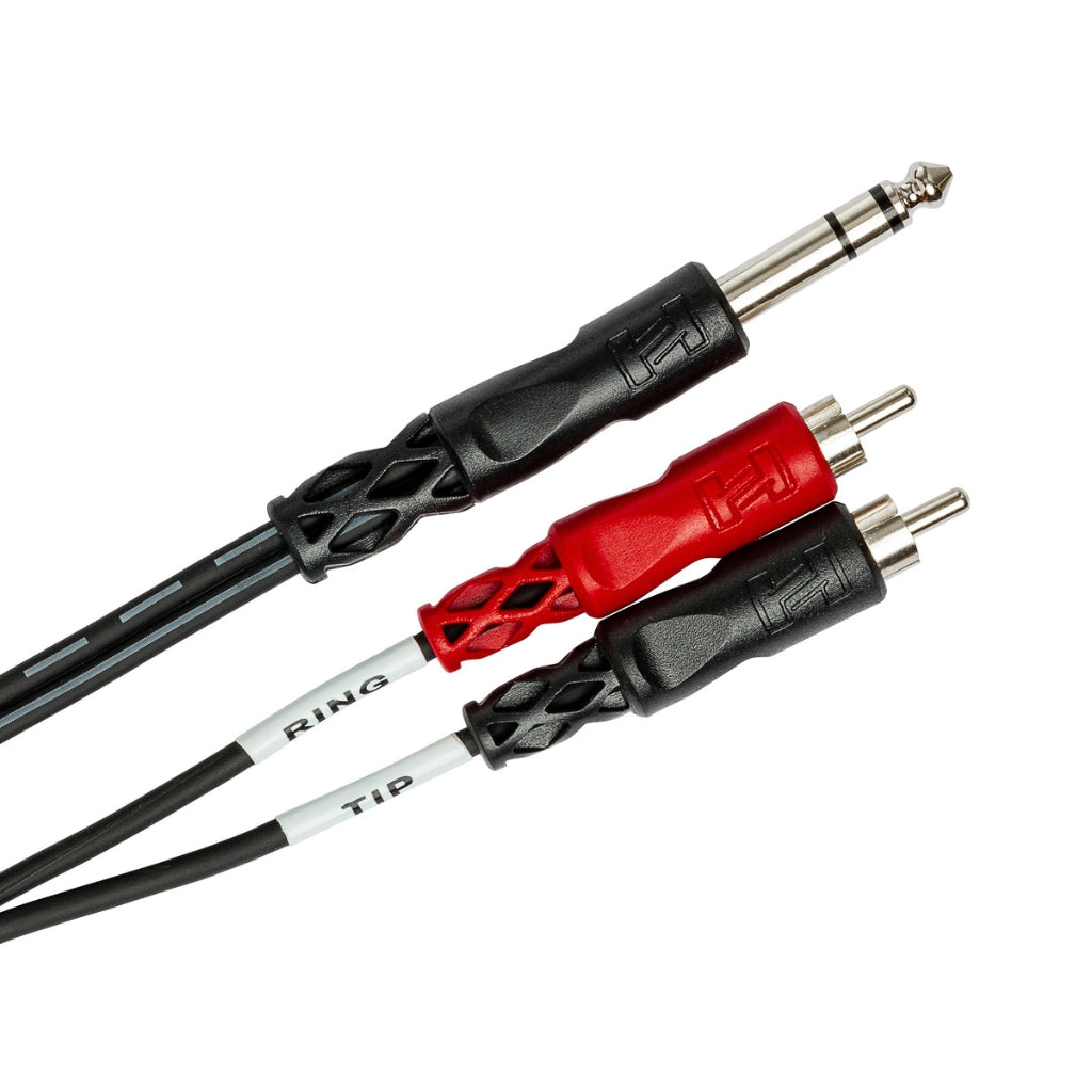 Hosa Technology - 1/4 in TRS to Dual RCA - Insert Cable 2m