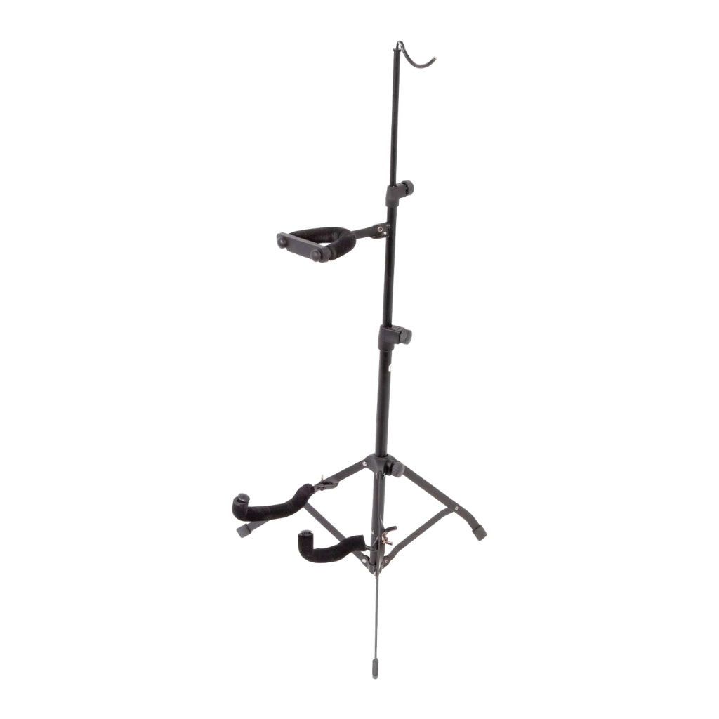 Xtreme - TV96 - Violin Stand Height Adjustable W/violin Bow Support Black