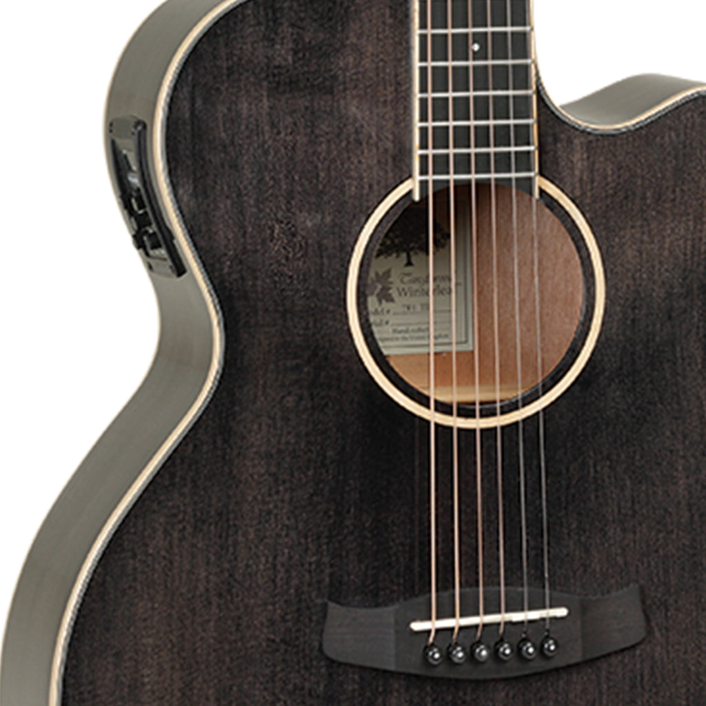 Tanglewood TW4BS Winterleaf SF C/E Black Shadow Gloss