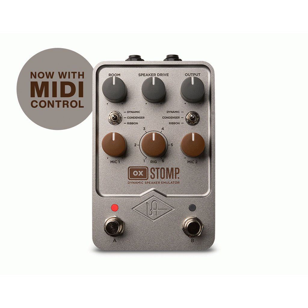 Universal Audio UAFX OX Stomp Dynamic Speaker Emulator Effects Pedals Sky Music