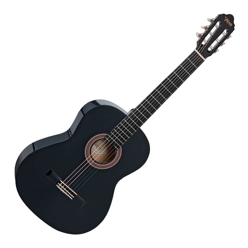 Valencia 100 Series Full Size Classical - Black Classical Guitars Sky Music