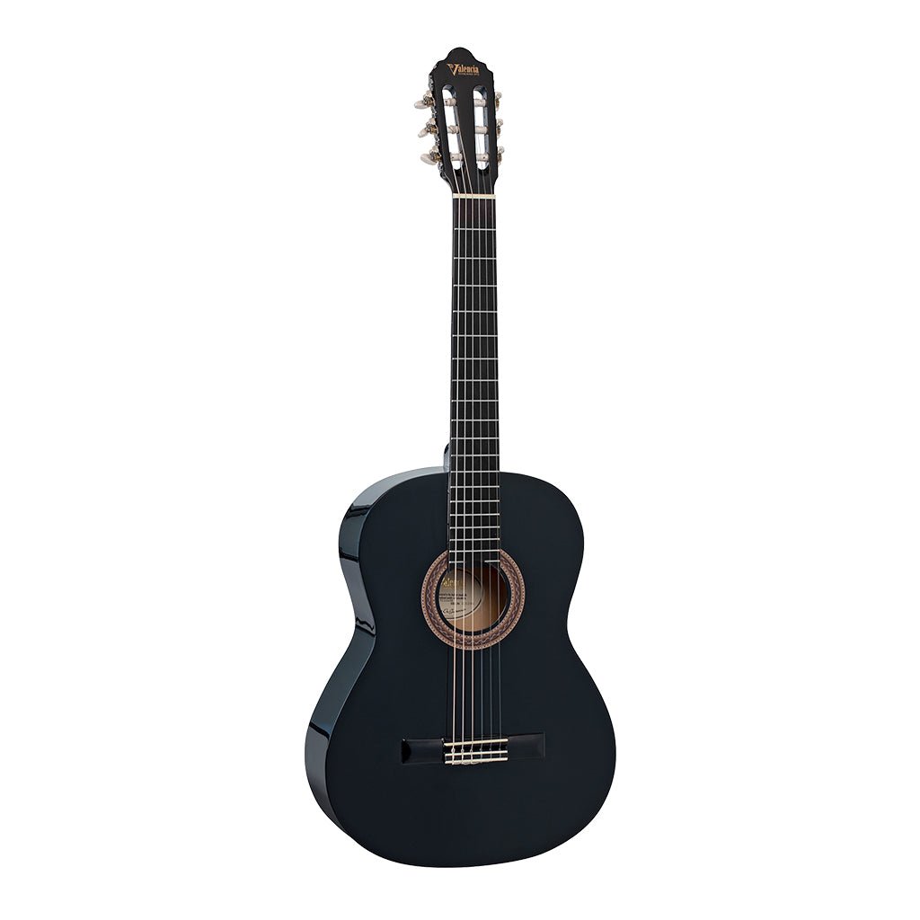 Valencia 100 Series Full Size Classical - Black Classical Guitars Sky Music