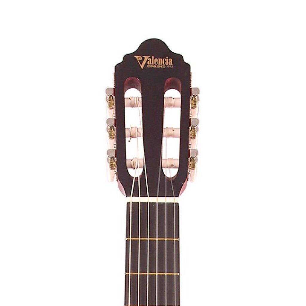 Valencia 200 Series 1/2 Size Classical Guitar, Transparent Wine Red Classical Guitars Sky Music