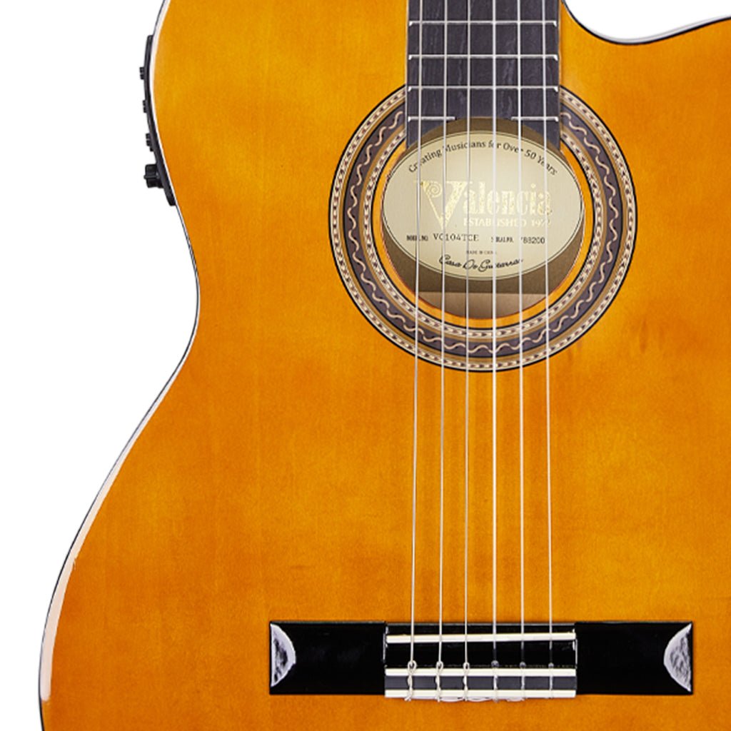 Valenica 100 Series 4/4 Classic Cutaway - Nat Classical Guitars Sky Music