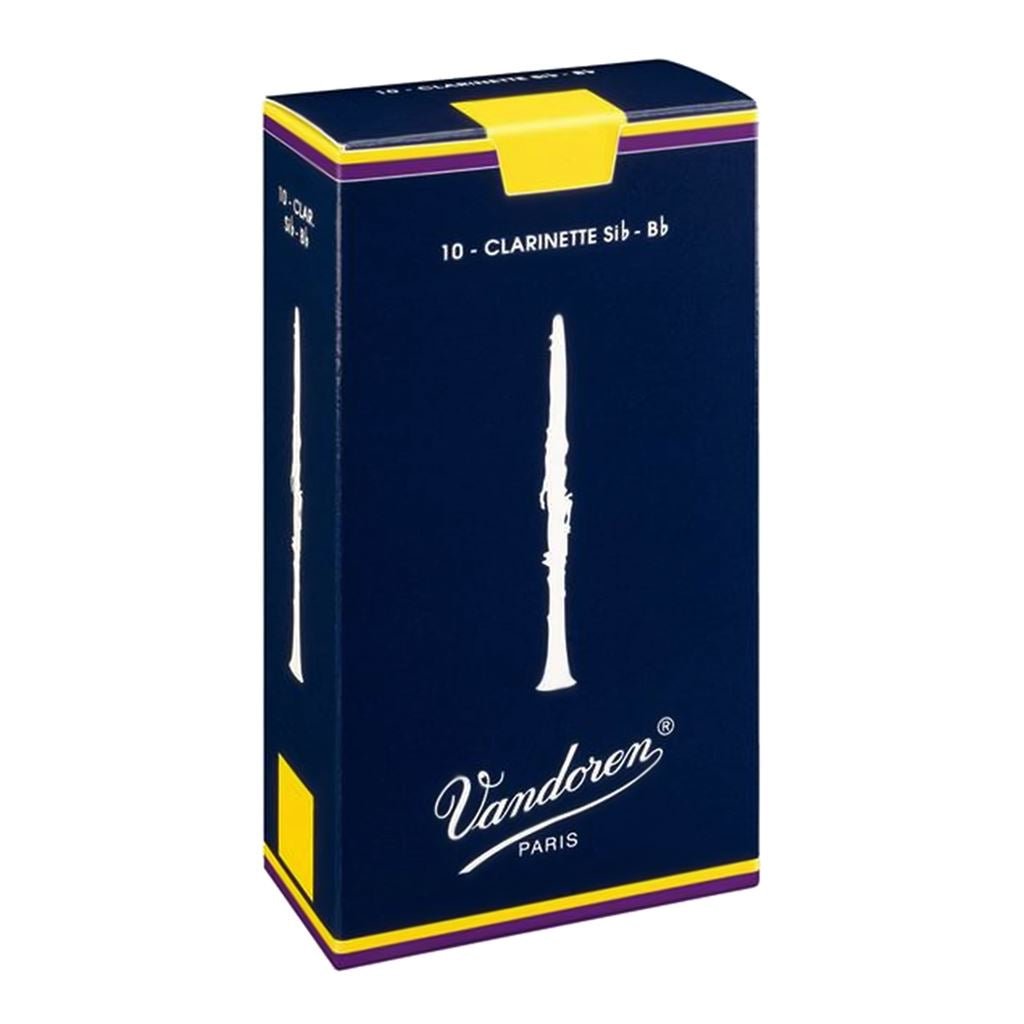 Vandoren Traditional B-Flat Clarinet Reeds Grade 2 - Box of 10 Brass &amp; Woodwind Accessories Sky Music