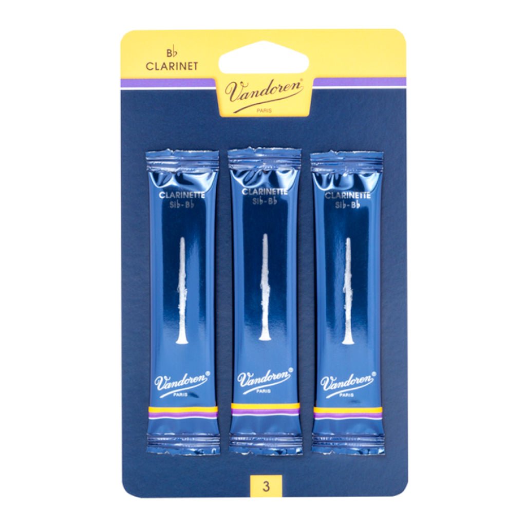 Vandoren Traditional B Flat Clarinet Reeds - Size 2 - 3 pack Brass &amp; Woodwind Accessories Sky Music