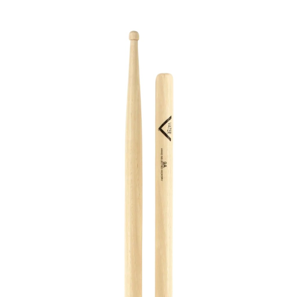 Vater American Hickory Drumsticks - 9A - Wood Tip Drum Sticks Sky Music