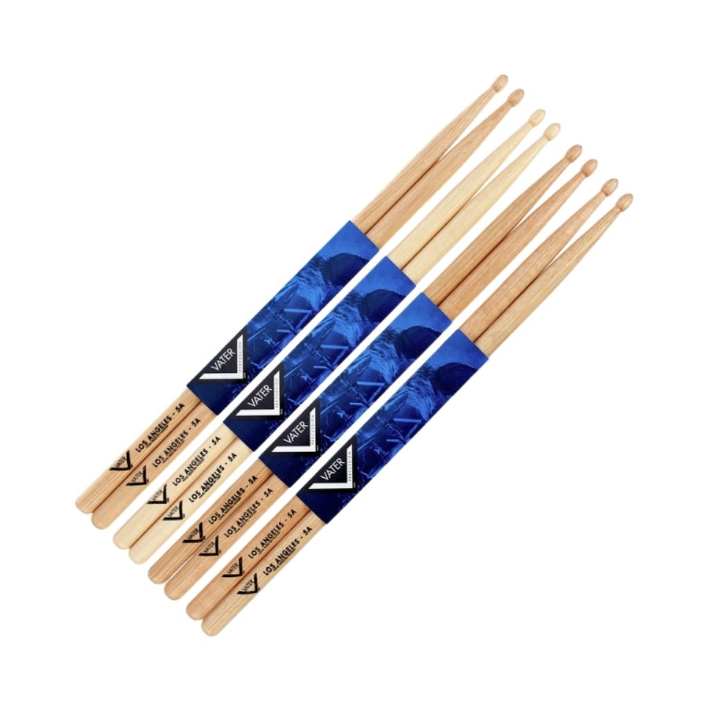 Vater VSP5AW American Hickory Drumsticks - Los Angeles 5A, 4-pack Drum Sticks Sky Music