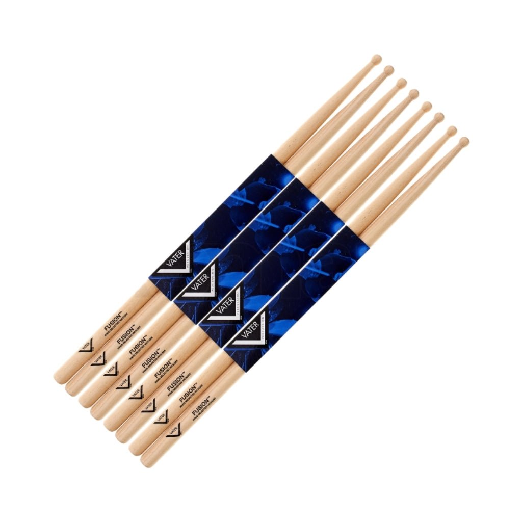 Vater VSPFW American Hickory Drumsticks - Fusion, 4-pack Drum Sticks Sky Music