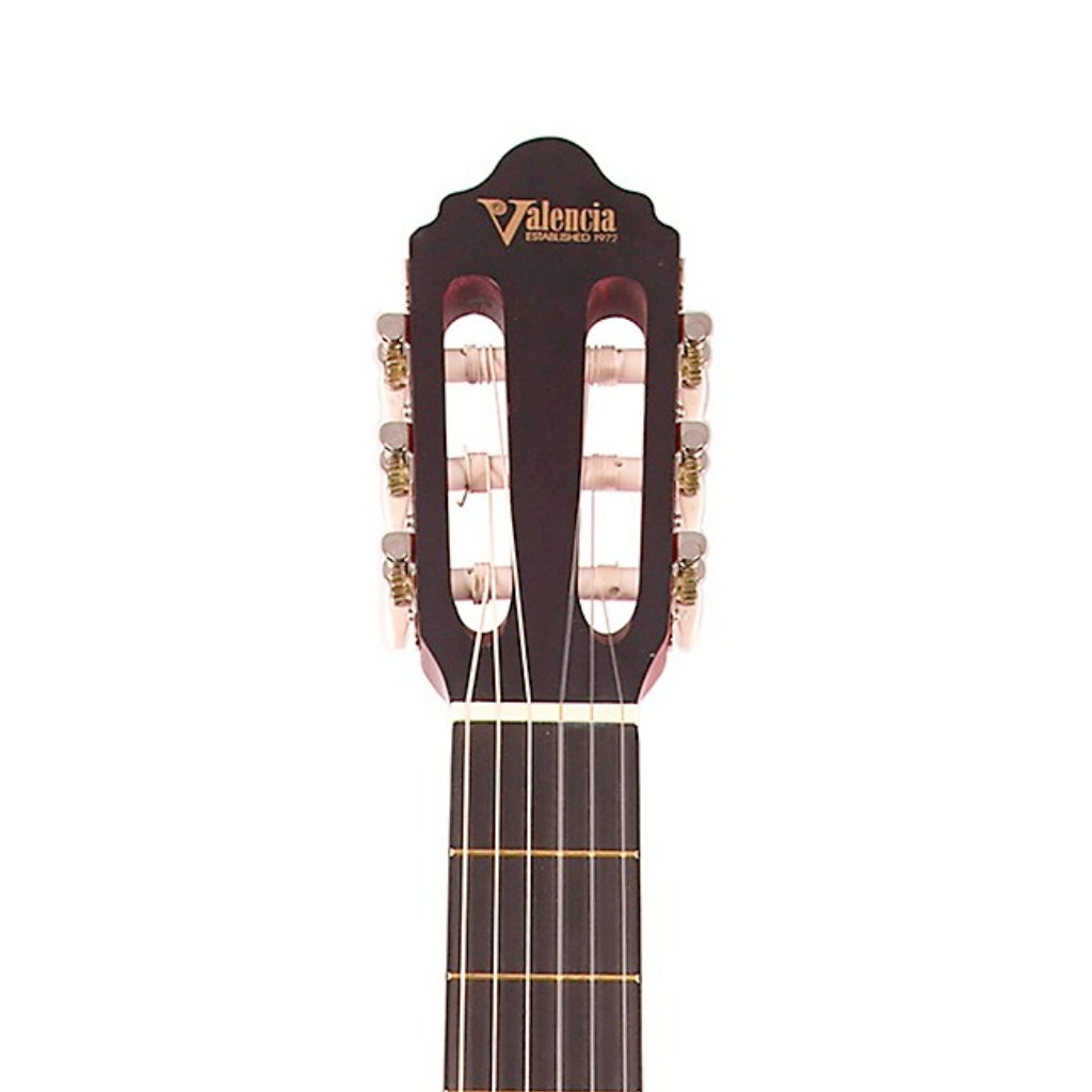 Valencia - 200 Series 1/2 Size Classical Guitar - Transparent Wine Red