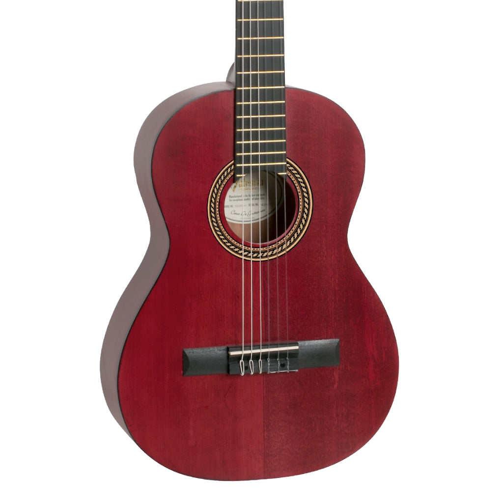 Valencia - VC203 3/4 Classical Guitar - Satin Transparent Wine Red