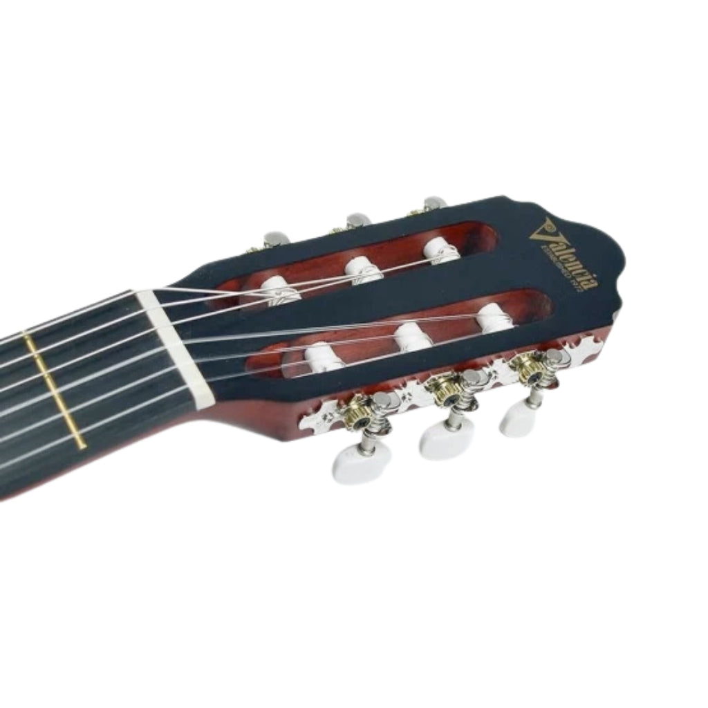 Valencia - VC203 3/4 Classical Guitar - Satin Transparent Wine Red