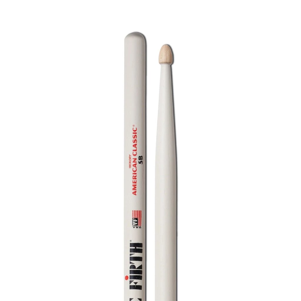 Vic Firth American Classic Drumsticks - 5B - White Finish Drum Sticks Sky Music
