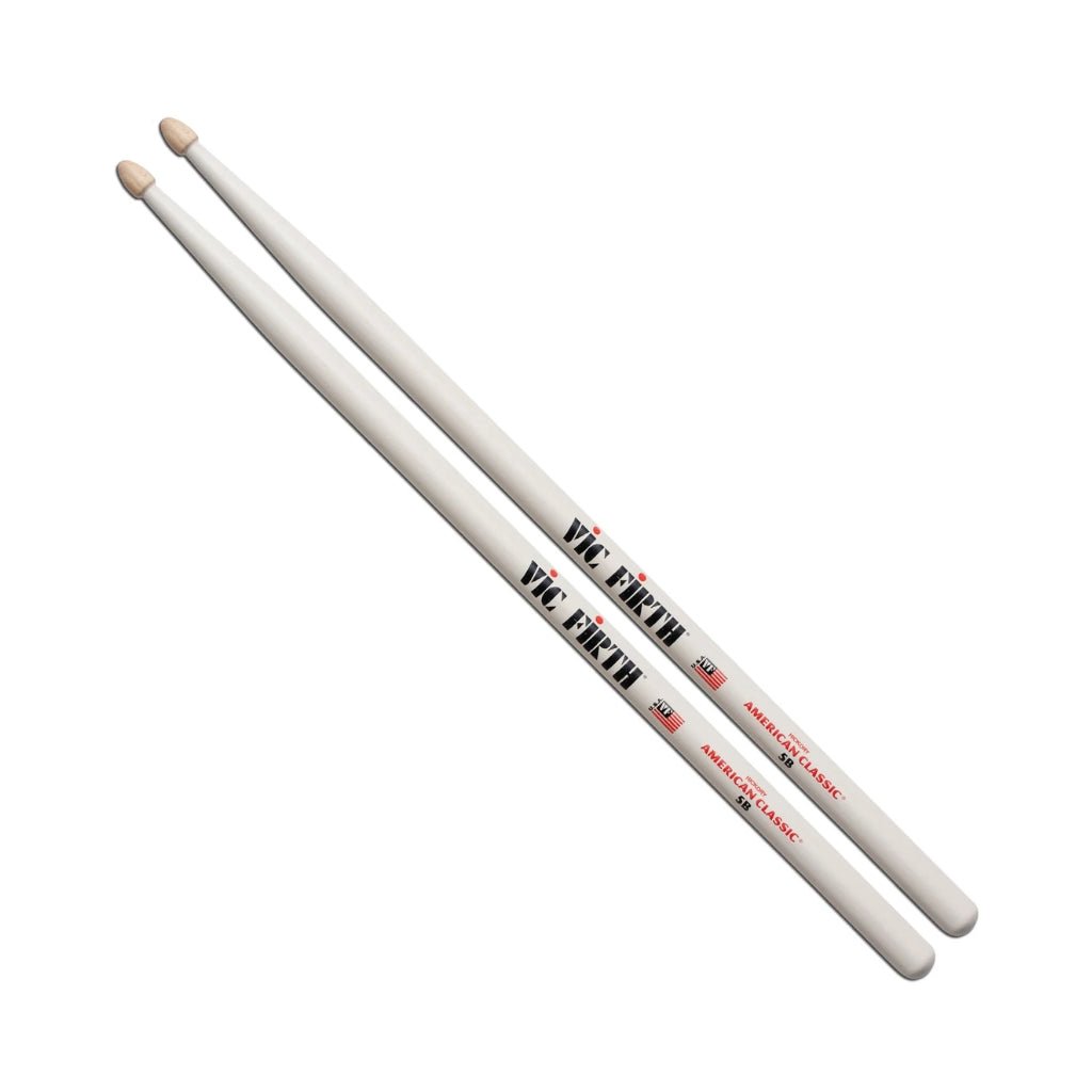 Vic Firth American Classic Drumsticks - 5B - White Finish Drum Sticks Sky Music