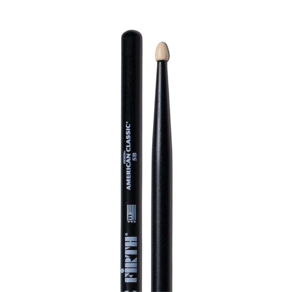 Vic Firth American Classic Drumsticks - 5B - Wood Tip - Black Drum Sticks Sky Music