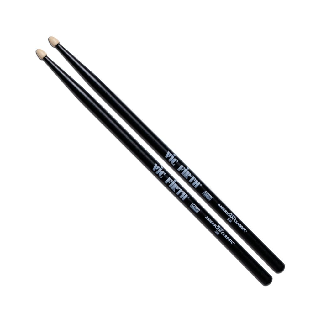 Vic Firth American Classic Drumsticks - 5B - Wood Tip - Black Drum Sticks Sky Music