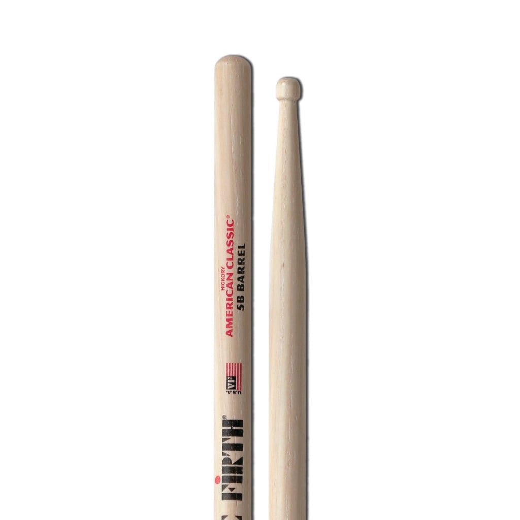 Vic Firth American Classic Drumsticks Barrel Tip - 5B - Barrel Tip Drum Sticks Sky Music