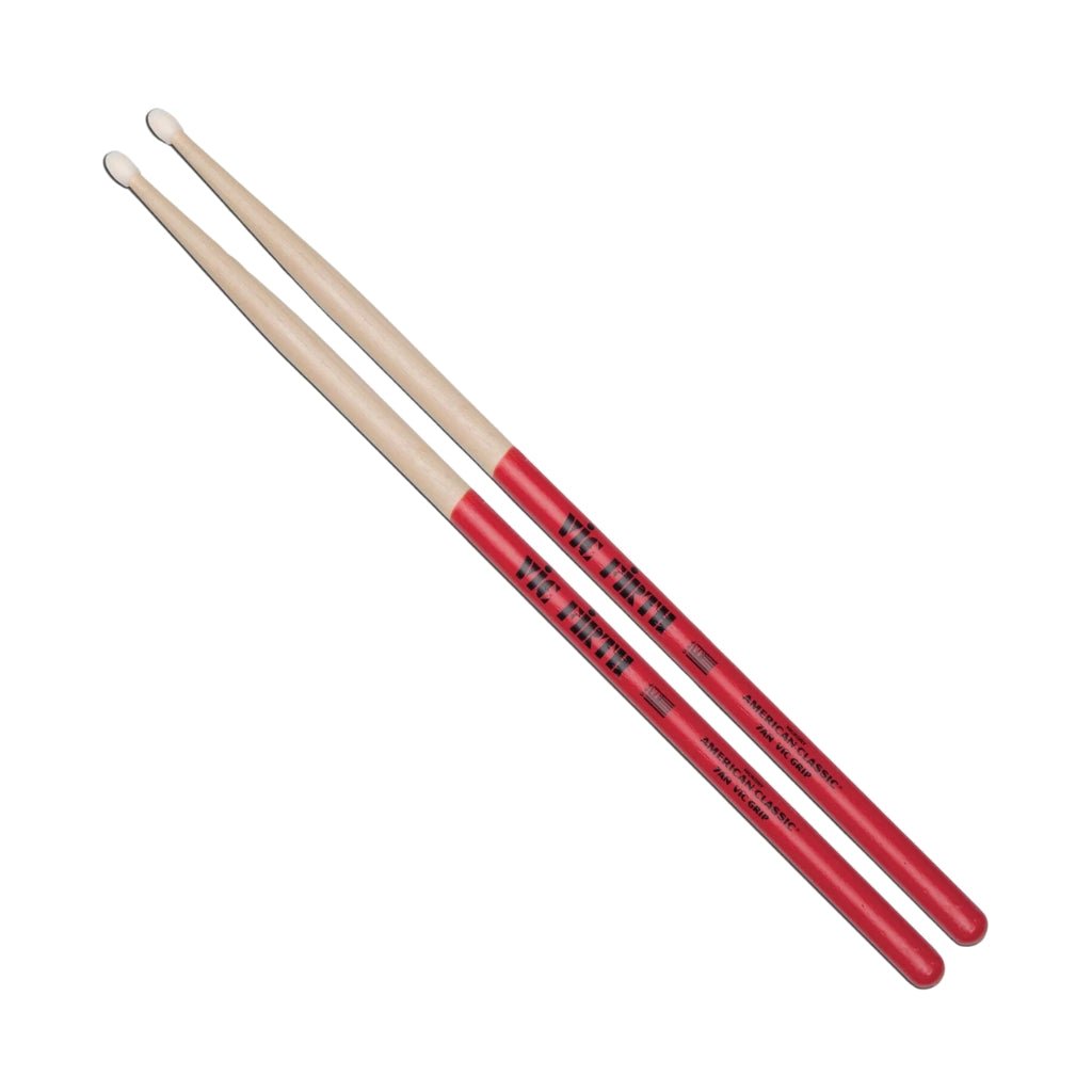 Vic Firth American Classic Drumsticks With Vic Grip - 7A - Nylon Tip Drum Sticks Sky Music