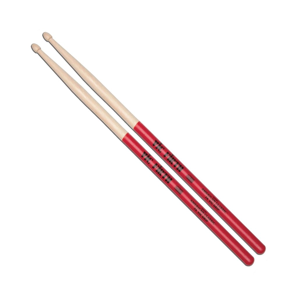 Vic Firth American Classic Drumsticks With Vic Grip - 7A - Wood Tip Drum Sticks Sky Music