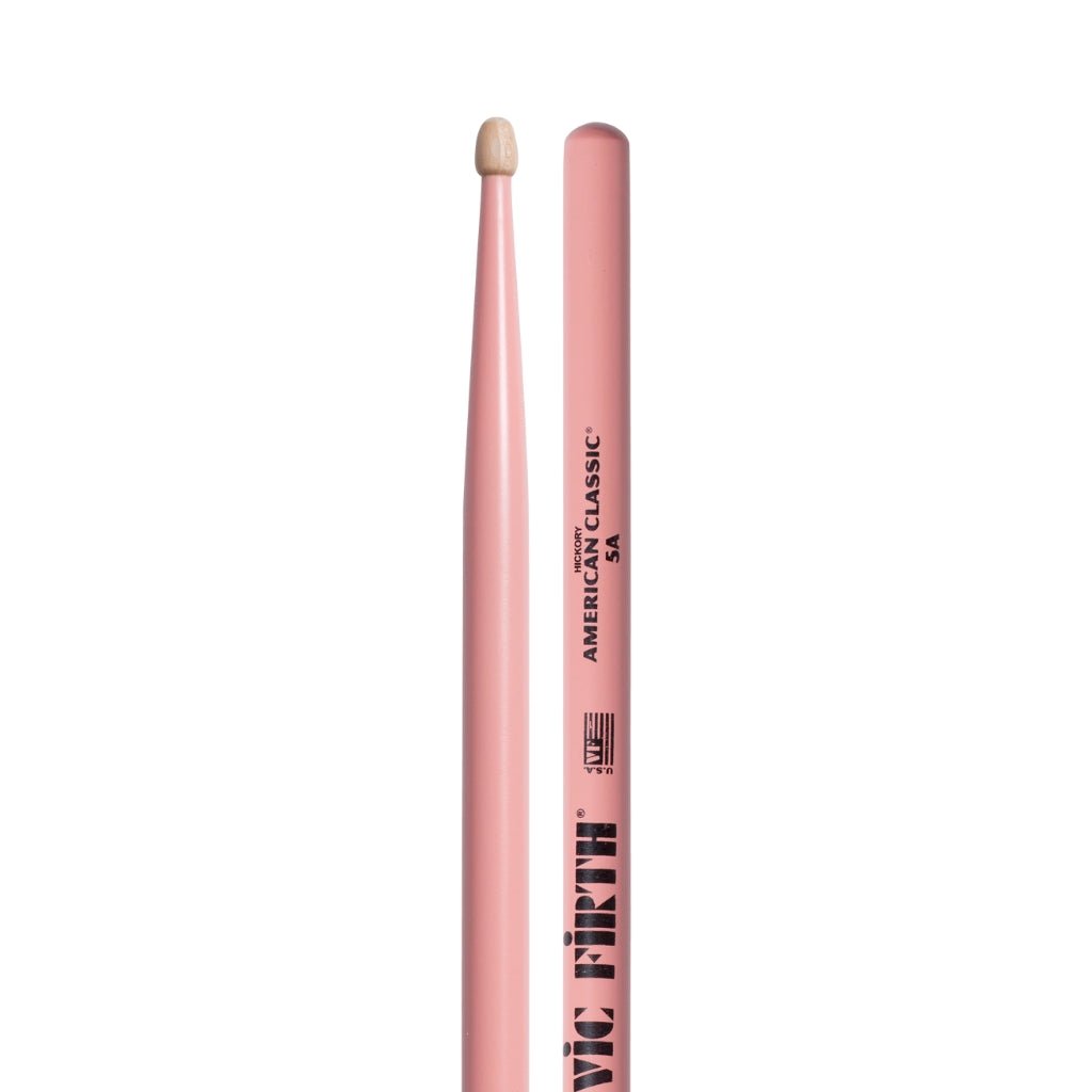 Vic Firth American Classic Wood Tip 5A in Pink Finish Drum Sticks Sky Music