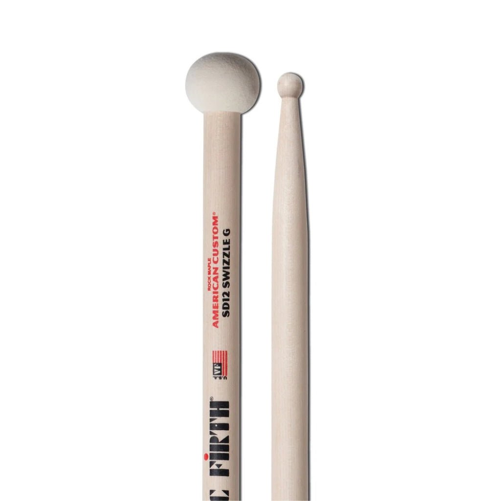 Vic Firth American Custom Drumsticks - SD12 Swizzle General Drum Sticks Sky Music