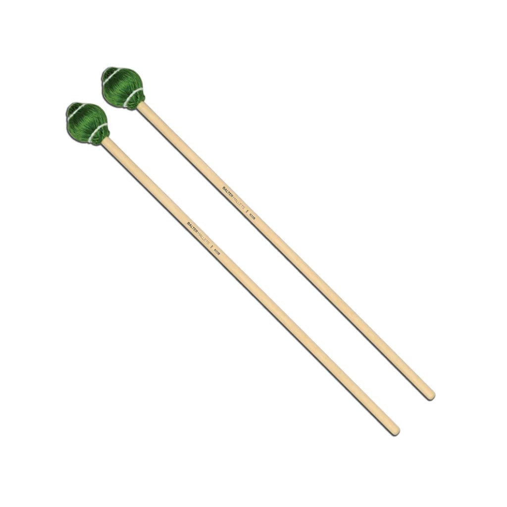 Vic Firth Balter B22 Rattan Pro Vibe Series Mallets - Green Cord/Medium Hard Mallets, Brushes &amp; Rods Sky Music