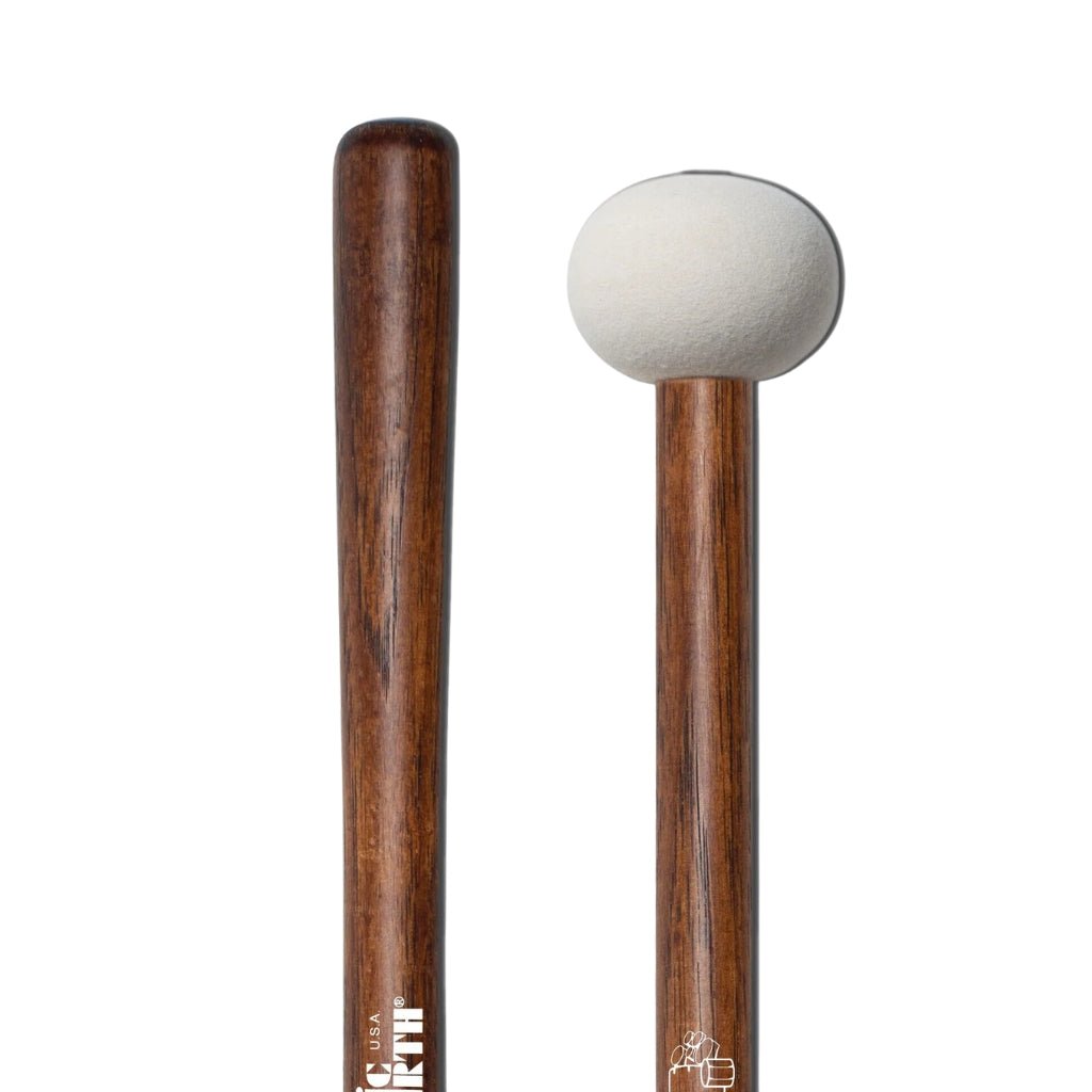 Vic Firth Corpsmaster Bass Drum Mallets - Medium Head - Hard Drum Sticks Sky Music