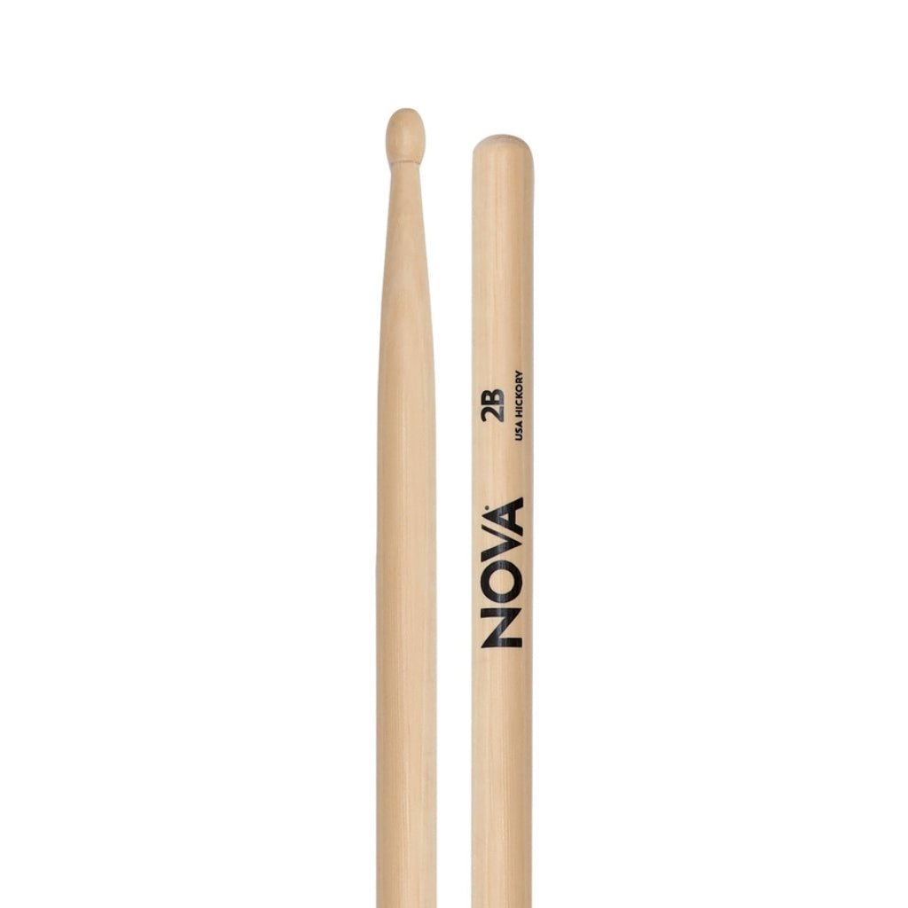 Vic Firth Nova Hickory Drumsticks - 2B - Wood Tip Drum Sticks Sky Music
