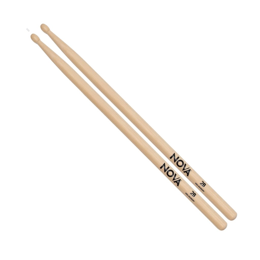 Vic Firth Nova Hickory Drumsticks - 2B - Wood Tip Drum Sticks Sky Music