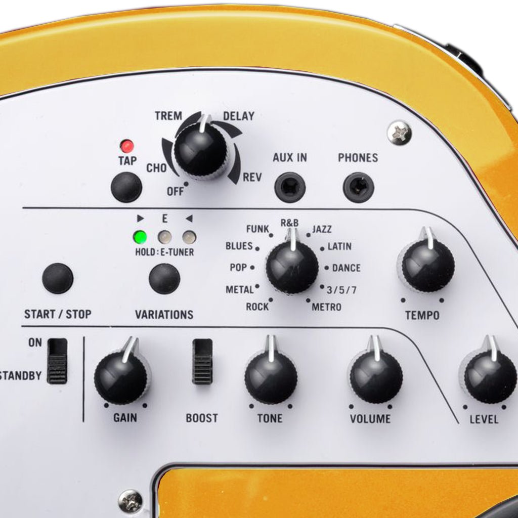 Vox APC-1 Travel Guitar w/Built-In Speaker Effects & Rhythm - Orange Electric Guitars Sky Music
