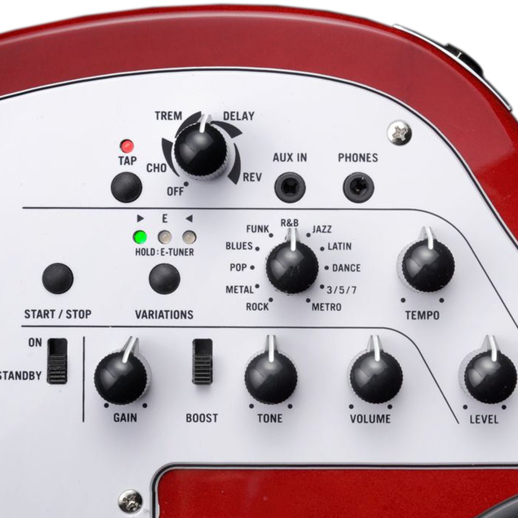 Vox APC-1 Travel Guitar w/Built-In Speaker Effects & Rhythm - Red Electric Guitars Sky Music