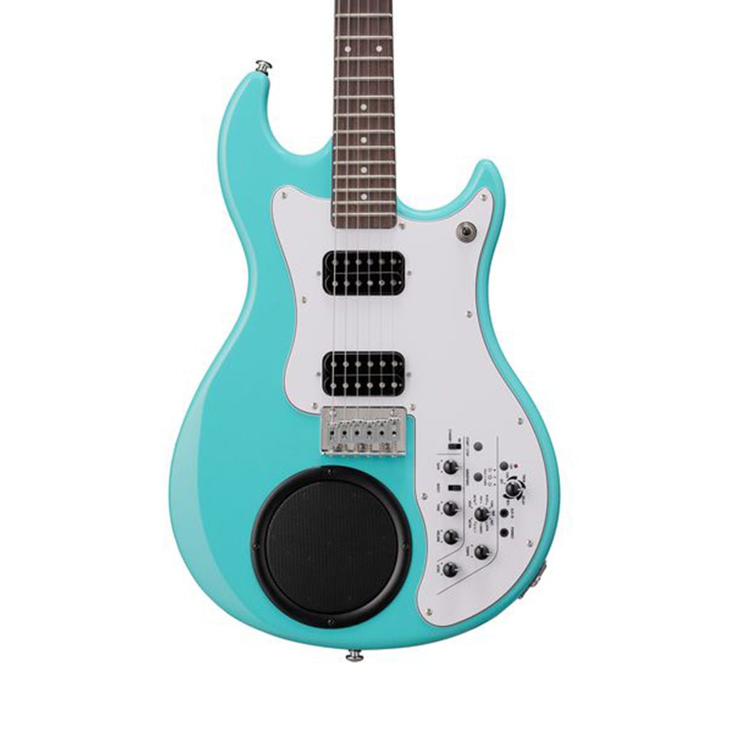 Vox APC-2 Travel Guitar w/Built-In Speaker Effects & Rhythm - Aqua Green Electric Guitars Sky Music
