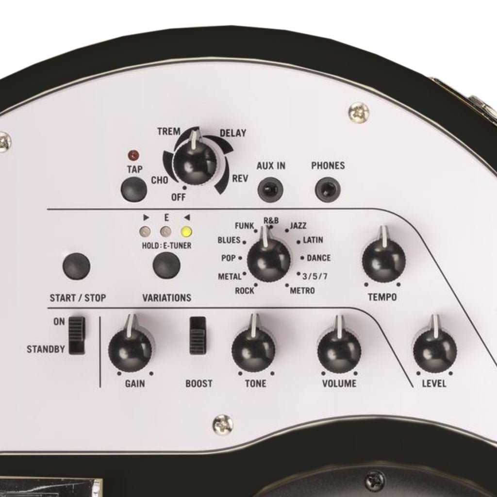Vox APC-2 Travel Guitar w/Built-In Speaker Effects & Rhythm - Black Electric Guitars Sky Music