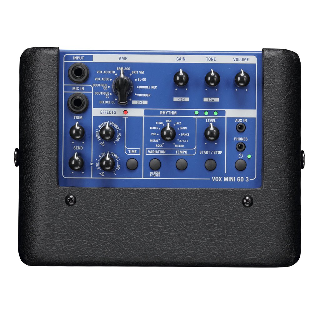 Vox Mini Go 3 Watt Portable Amplifier in Blue Electric Guitar Amplifiers Sky Music