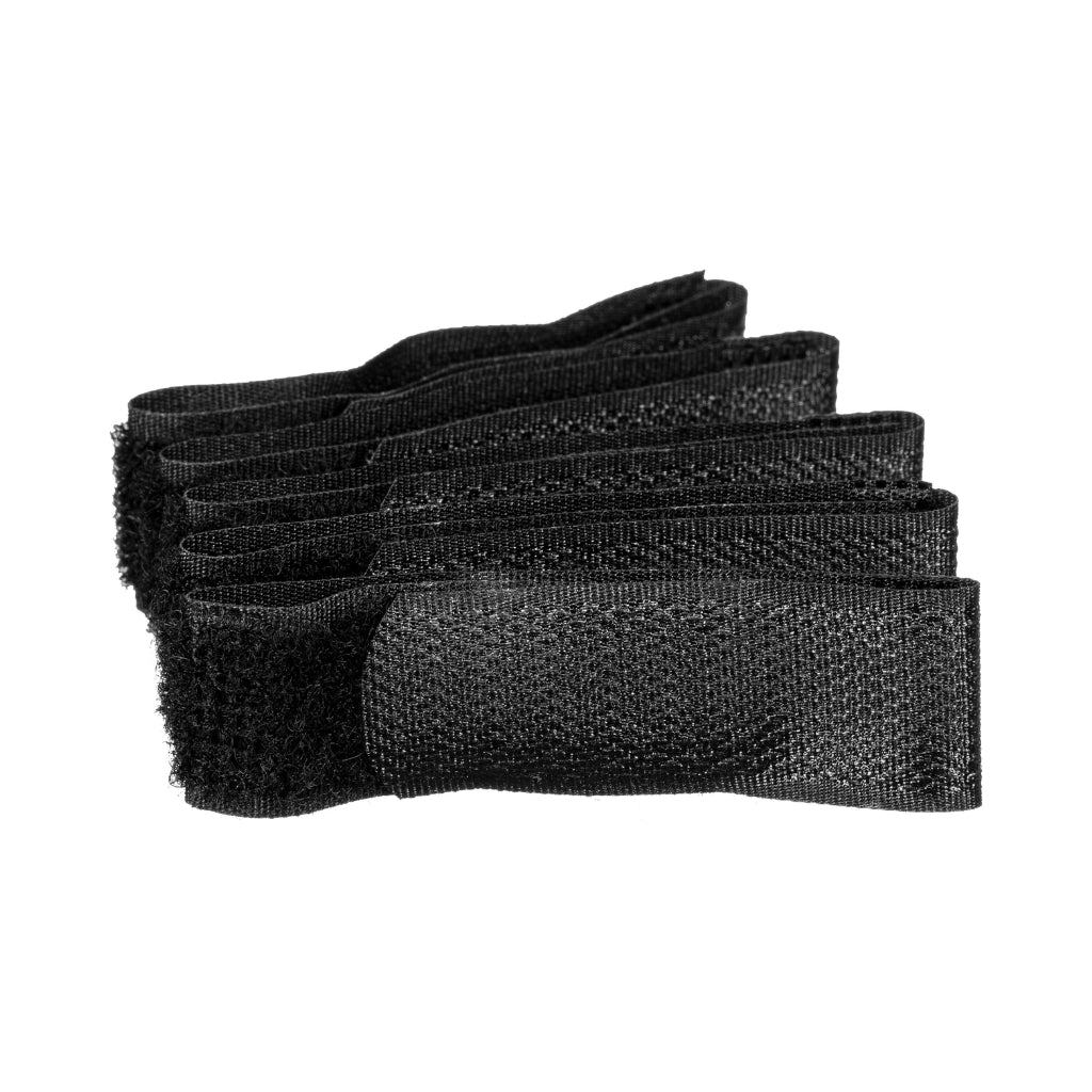 Hosa - Hook and Loop Organizer, - 0.75" x 8", Black 5 pack