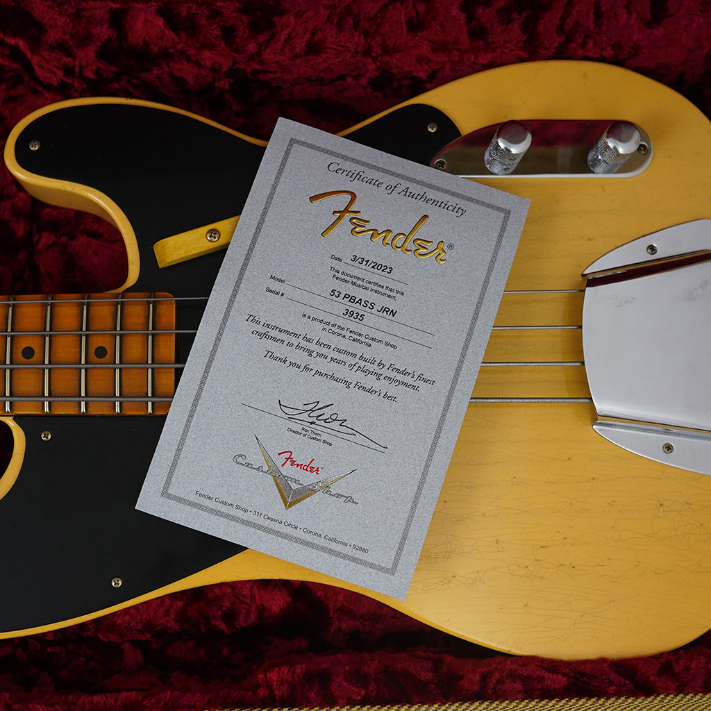 Fender Custom Shop 1953 Precision Bass Journeyman Relic Aged Nocaster Blonde