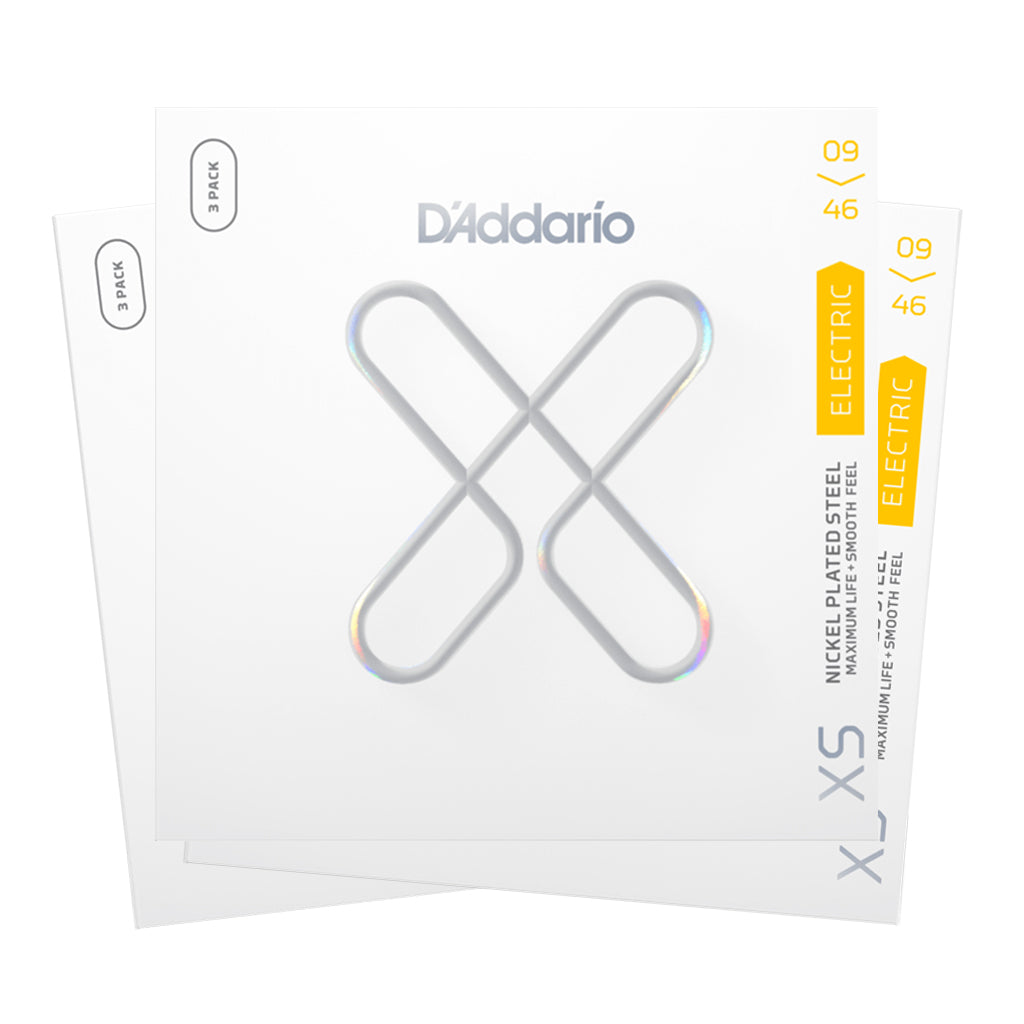 D'Addario XS 3 Pack 09 46 Electric Guitar Strings