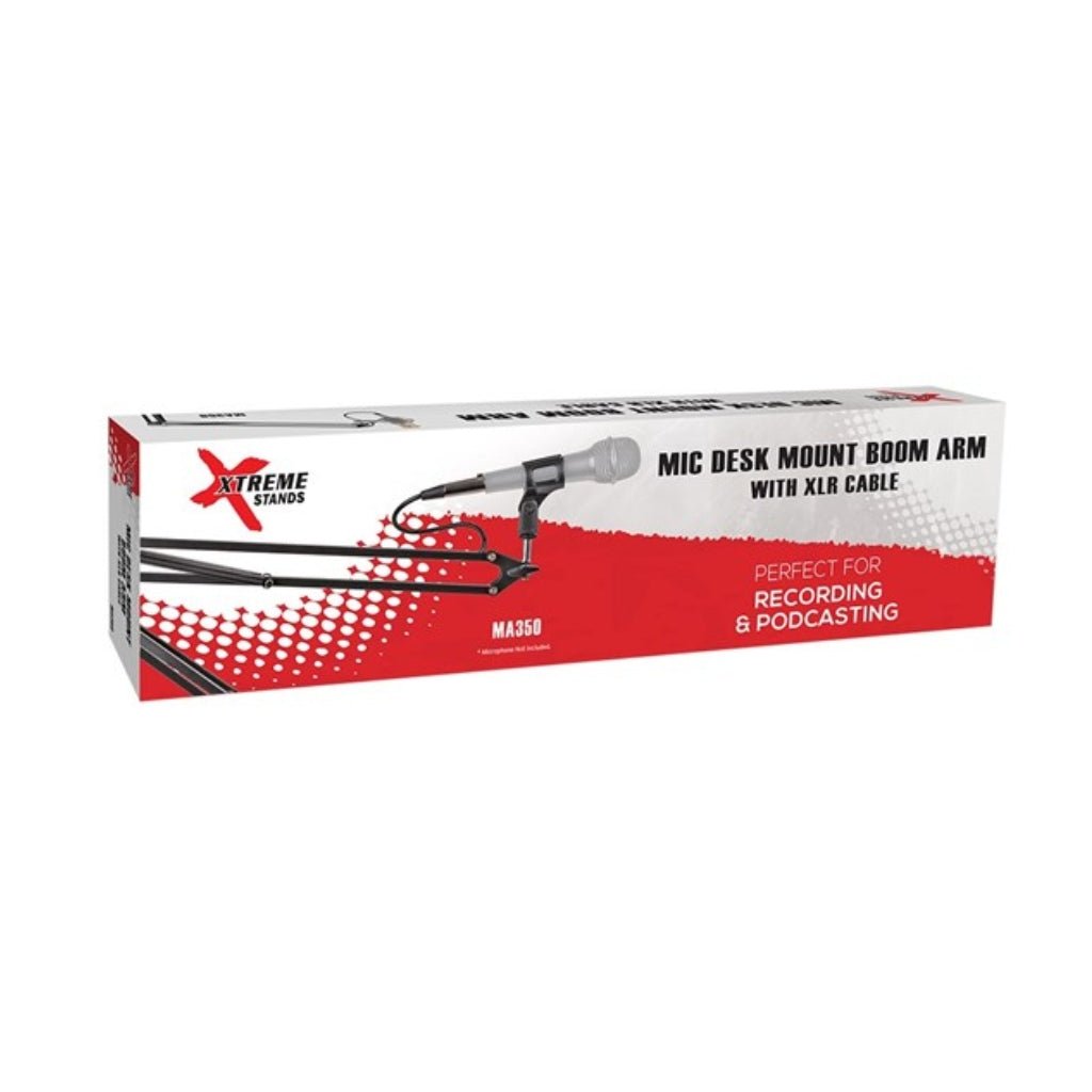 Xtreme - Desk Mount Mic. Boom Arm w/XLR Cable Microphone Stands & Accessories Sky Music