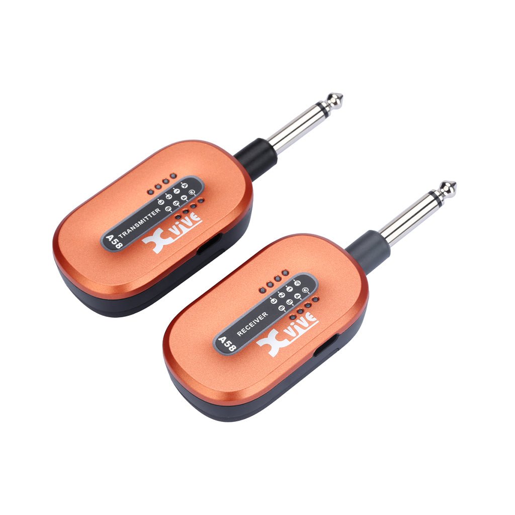 Xvive A58 Guitar Wireless System 5.8Ghz - Orange Wireless Systems Sky Music