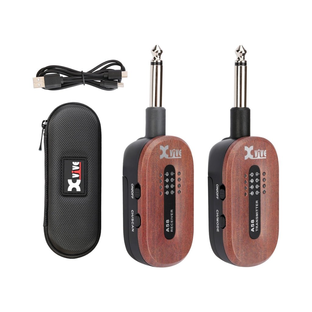Xvive A58 Wireless Guitar System - Mahogany Wireless Systems Sky Music