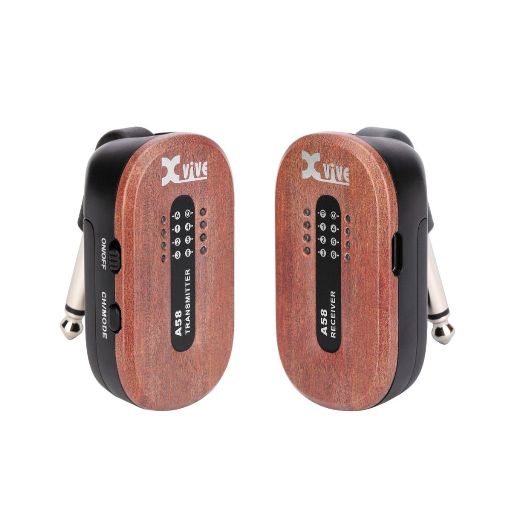 Xvive A58 Wireless Guitar System - Mahogany Wireless Systems Sky Music