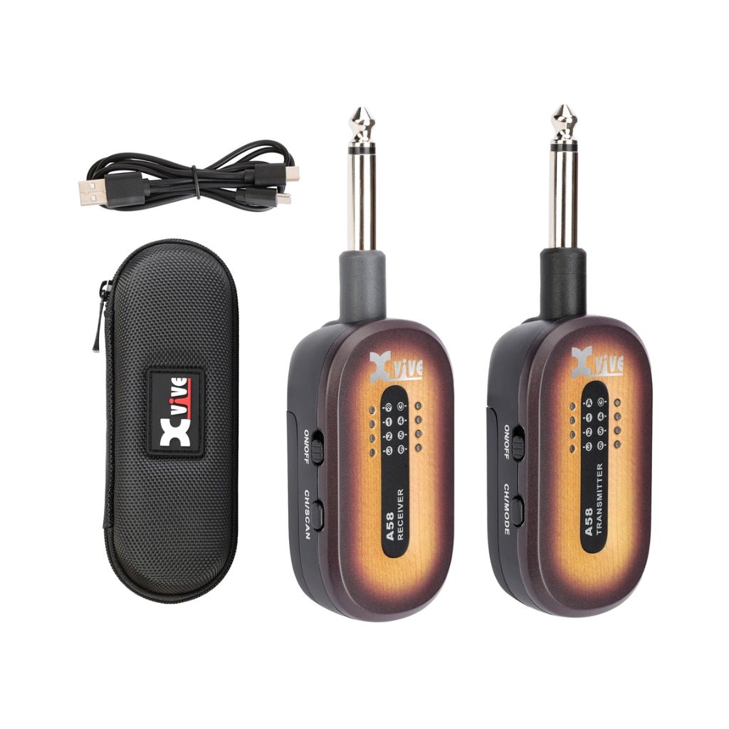 Xvive A58 Wireless Guitar System - Sunburst Wireless Systems Sky Music