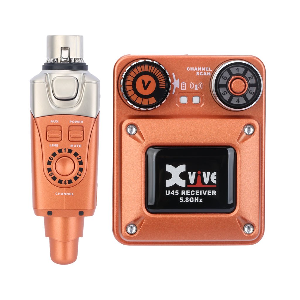 Xvive U45 In-Ear Monitor System 5.8Ghz - Orange IEM Systems Sky Music
